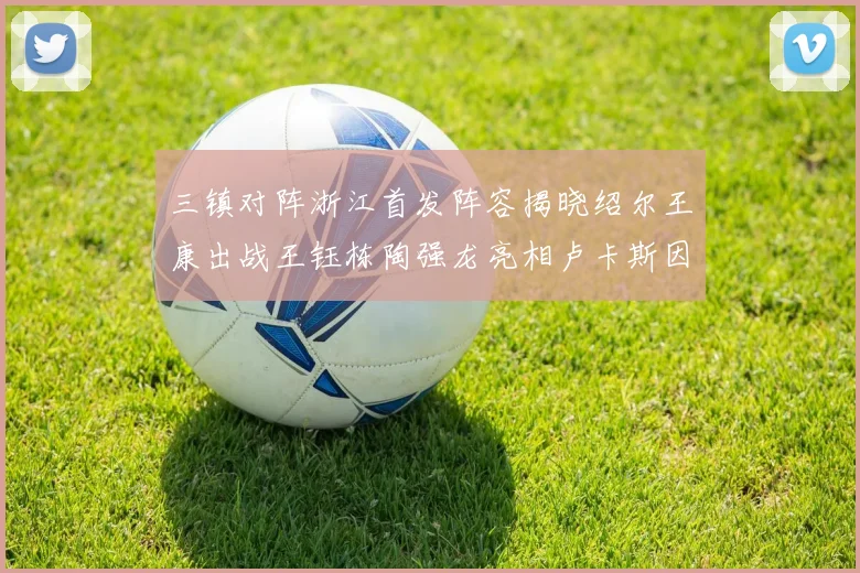 三镇对阵浙江首发阵容揭晓绍尔王康出战王钰栋陶强龙亮相卢卡斯因伤缺席